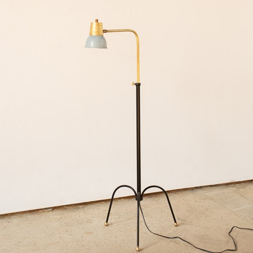 Studio Made Mid Century Metal Tripod Floor Lamp