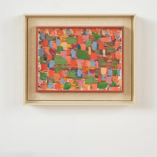 Expressionist Oil On Board By Donald Tschopp. Signed