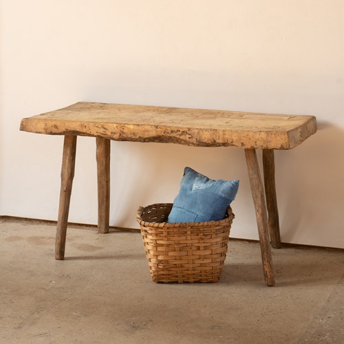 Sycamore Burr Slab Top Console Table