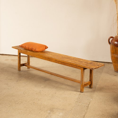 Early 20Th Century Long Scots Pine Bench