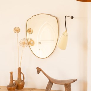 Brass Framed Italian Mirror C1950