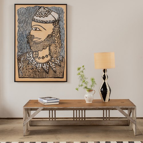 Graphic Portrait Of A Man On Board, C1970