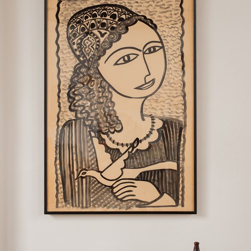 Graphic Portrait Of A Woman On Board, C1970