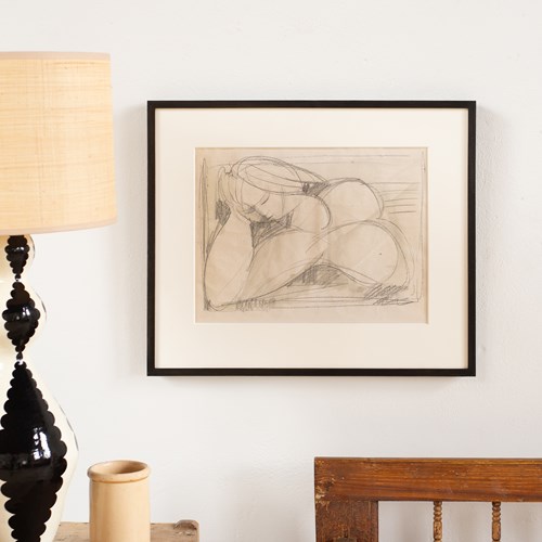 A Modernist Black And White Life Drawing On Paper 
