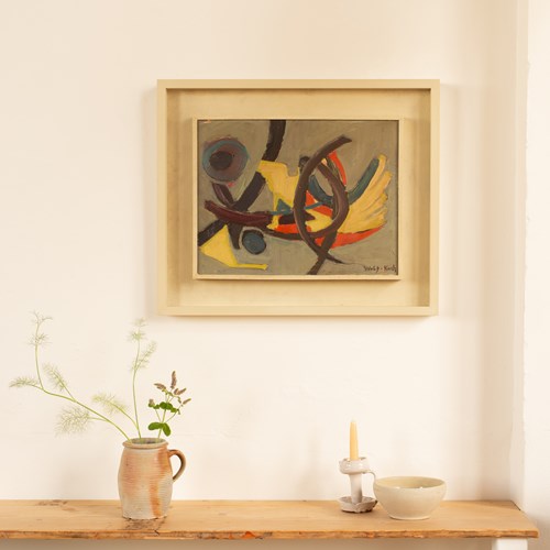 Mid Century Work In Oil On Board By Lotte Wolf-Koch (1909 - 1977)