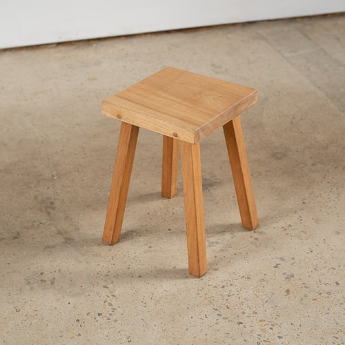Square-Topped Stick-Leg Wood Stool/Side Table F Rance, C1960