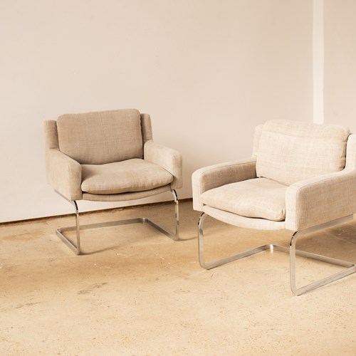 Pair Of  Arm Chairs By Robert Haussman For Stendig C1970