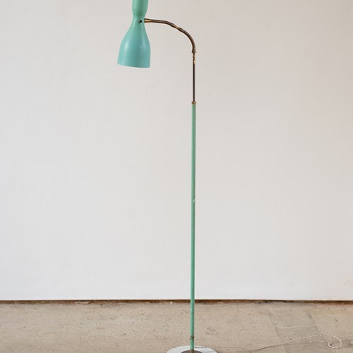 Italian Brass And Marble Floor Lamp With Up And Down Light,  C1950