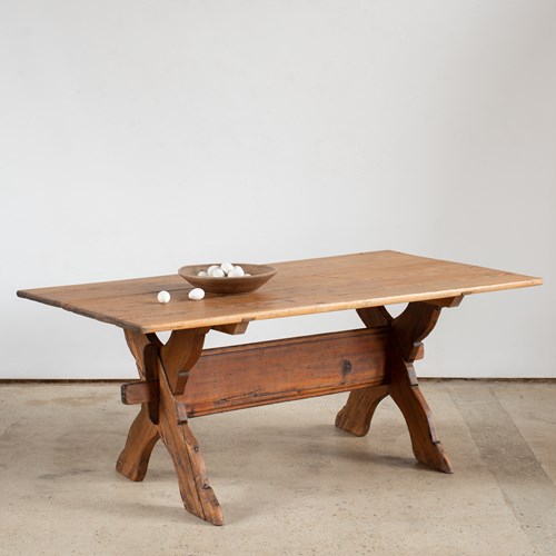18Th-Century Swedish Fir Dining  Table