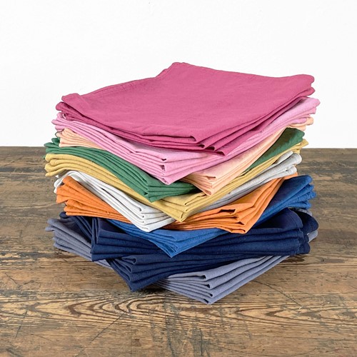 Dyed Vintage French Linen Napkins 