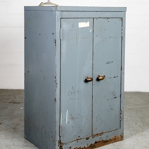 Light blue metal cupboard