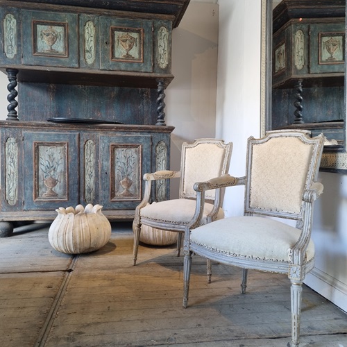 Pair Of French 18Th Century Louis XVI Period Fauteuils