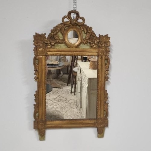 19Th Century French Carved Giltwood Mirror