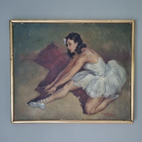 Mid-Century French Oil Painting By Georges Pierre Guinegault