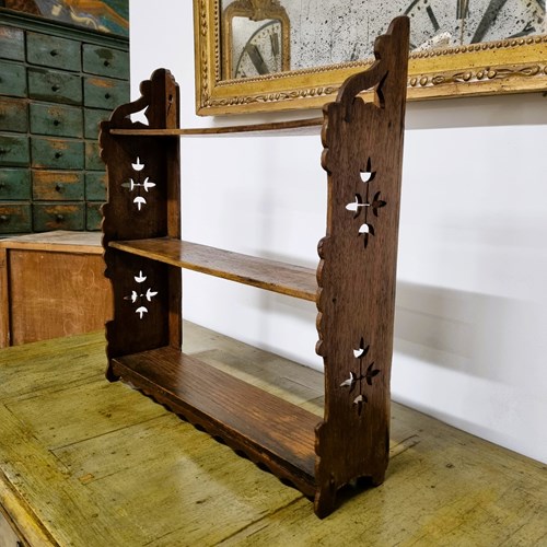 Arts And Crafts Oak Wall Shelf