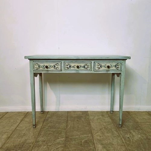 Painted Three Drawer Console Table