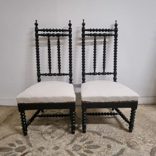 Pair Of 19Th Century French Bobbin Chairs