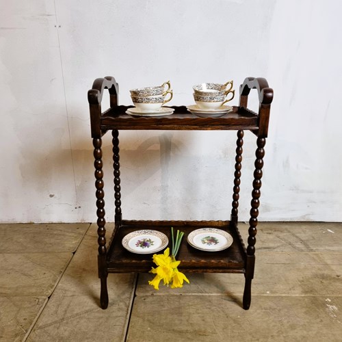 English Oak Bobbin Buffet Table