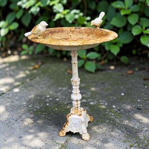 Victorian French Cast Iron Birdbath...