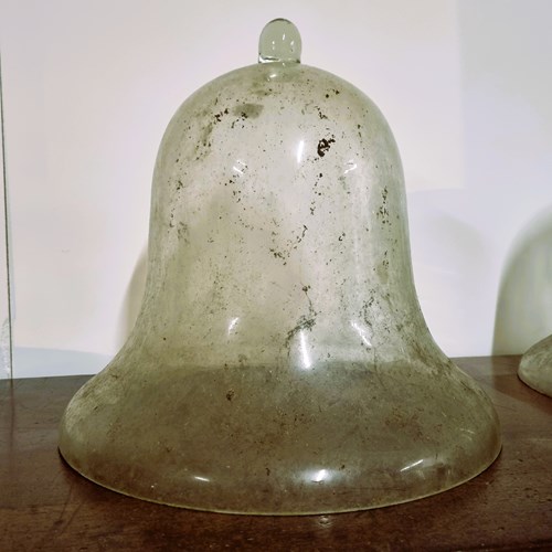 French Glass Mouthblown Large Cloche