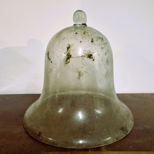 French Glass Mouthblown Large Cloche