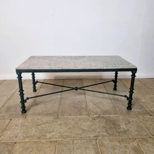 Vintage Coffee Table With Marble Top