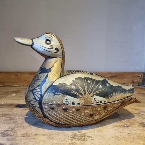 Vintage Hand Painted Latin American Trinket Box