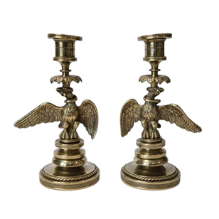 Pair Of Regency Style Brass Candle ...