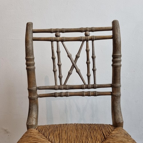 Faux Bamboo 19Th Century Regency Chair