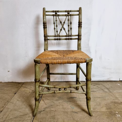 Faux Bamboo Regency Painted Chair