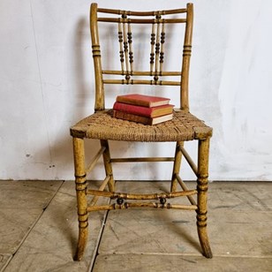 Regency Painted Faux Bamboo Chair