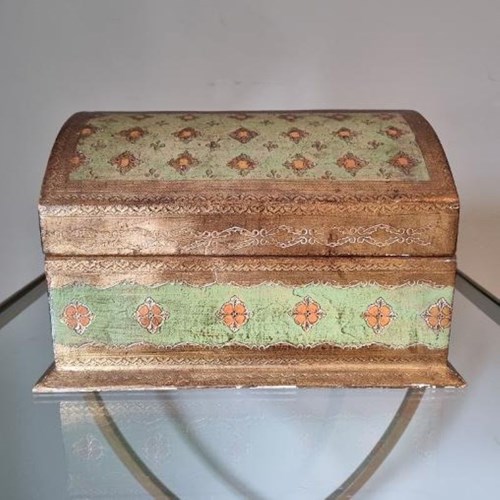 Small Florentine Painted Stationery Box