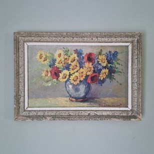 French Still Life Oil Painting Of W...