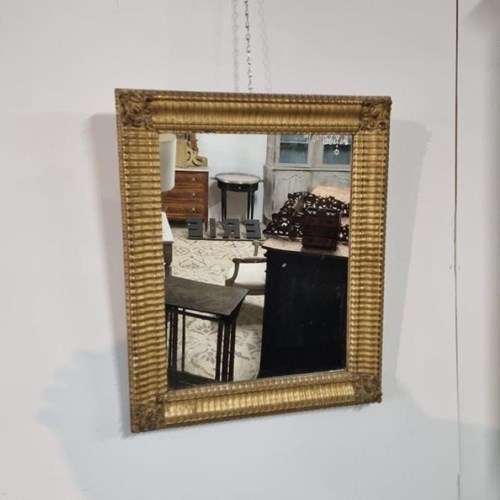 19Th Century French Gilt Ripple Mirror