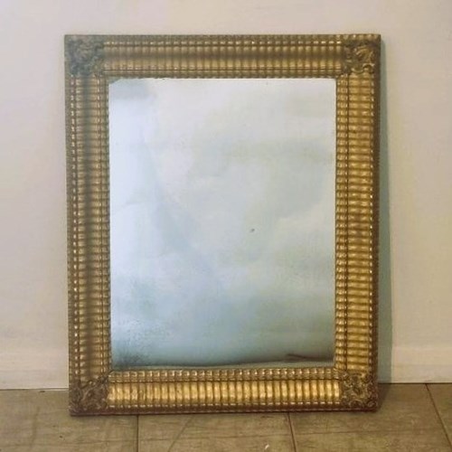 19Th Century French Gilt Ripple Mirror