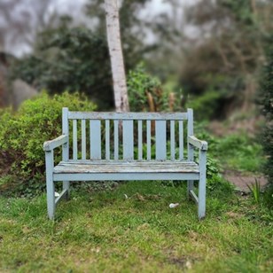 Weathered Teak Small Painted Garden...