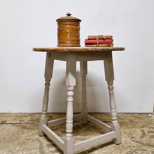 Mid Century Painted Oak Side Table