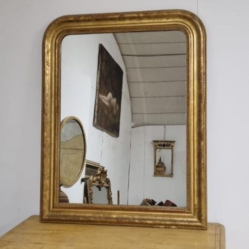 Large Louis Phillipe Gilt Archtop Mirror