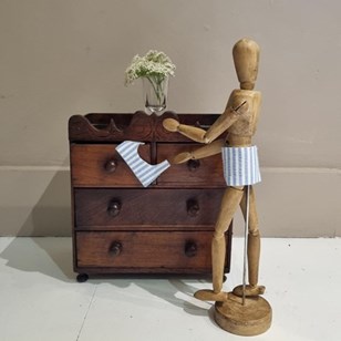 Miniature Folk Art Chest Of Drawers...