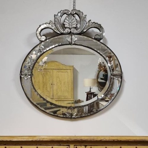 Large Oval Venetian Mirror