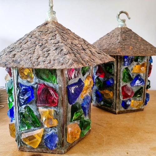 Mid-Century Peter Marsh Brutalist Lanterns