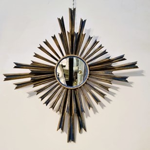 19Th Century Giltwood Sunburst Mirr...
