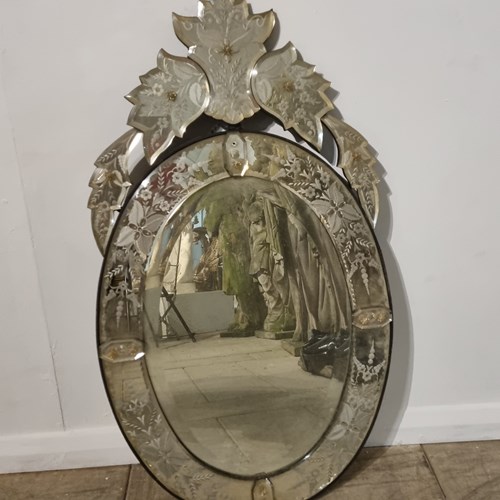 Engraved Venetian Mirror