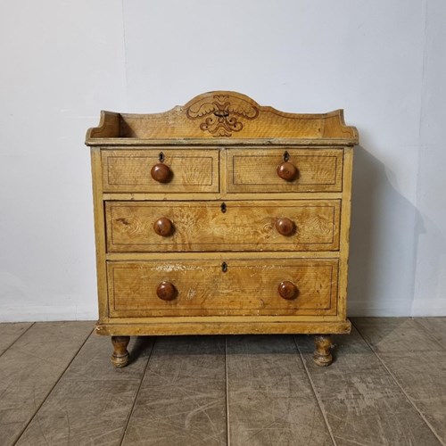 Victorian Scumbled Pine Chest Of Drawers