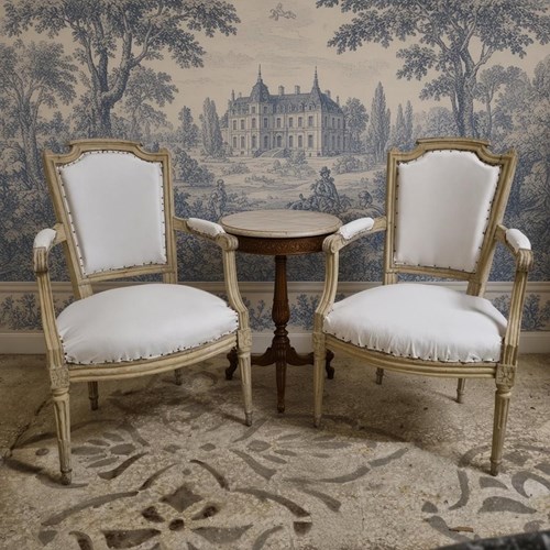 Pair Of 19Th Century French Fauteuil Chairs