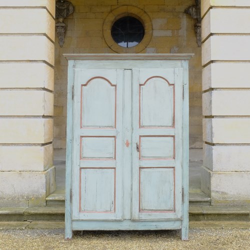 19Th Century French Painted Housekeepers Cupboard