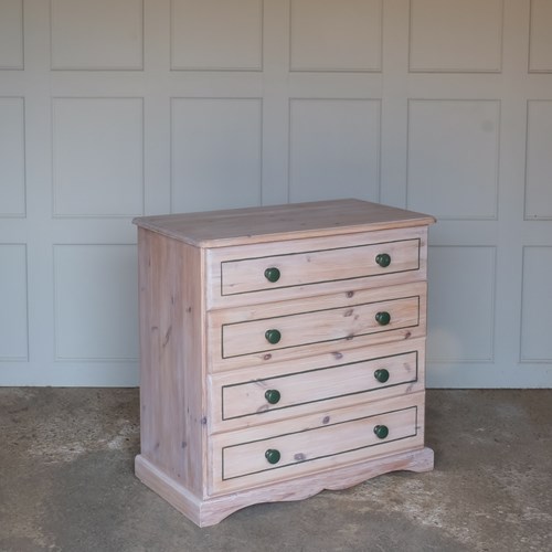 Limed Vintage Pine Chest Of Drawers