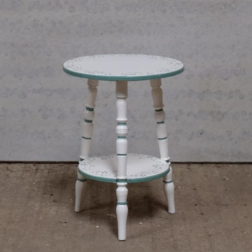 White Painted Small Side Table