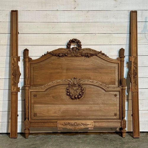 Superb French Walnut Louis XVI Bed Frame