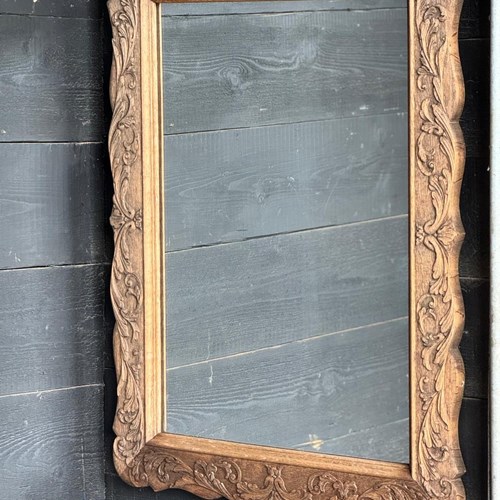 French Bleached Oak Wall Mirror
